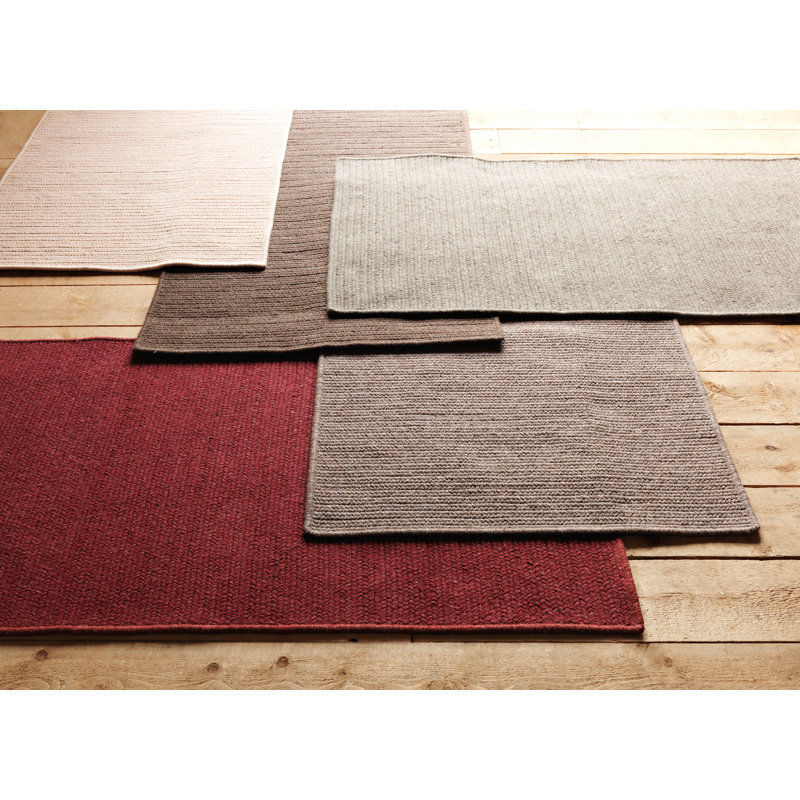 Tapis réversible en mélange de laine Tanguay - rouge cèdre, Rectangle 8 pi x 10 pi