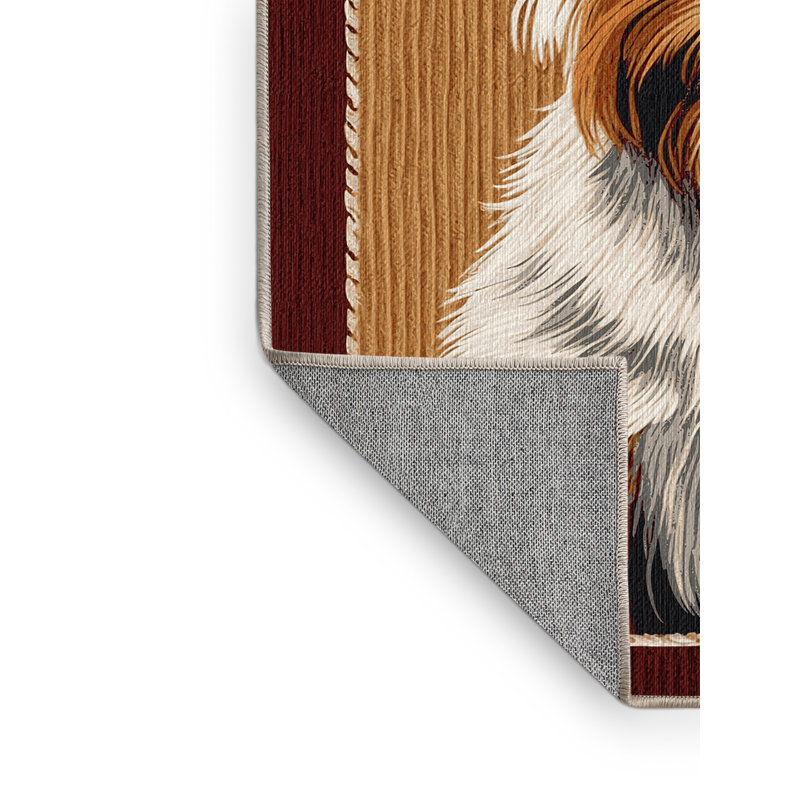 Washable Irish Terrier Dogs Area Rug, Round 5'