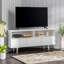 Meuble télé d'angle à 3 tiroirs Mid-Century