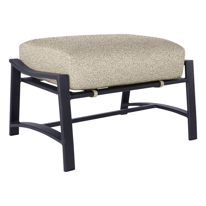 Avana Outdoor Ottoman, Graphite, Alcazar Redwood