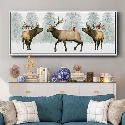 Festive Forest Collection D- Framed Canvas