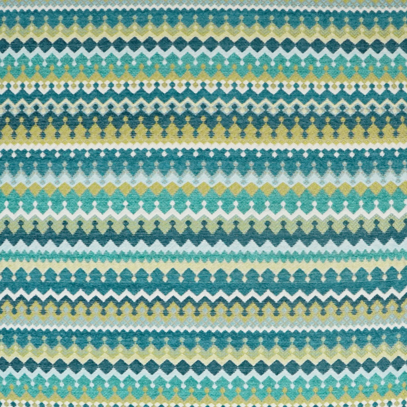 Denmark Pillow Cover & Insert, Peacock, Square 24"