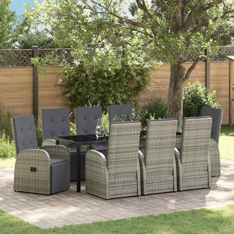 8 - Person Patio Dining Set with Rectangular Table