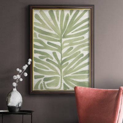«Driftwood Palm Leaf IV», toile encadrée de qualité supérieure - prête à être accrochée