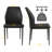 Cotton 35'' Modern Kitchen Dining Chair, Dining Room Chairs with Stable Steel Legs, Upholstered Solid Back Side Chair(Set of 4)-836666759