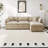 Modern Chenille Loveseat Sofa Couch With Ottoman-506217870-506217867