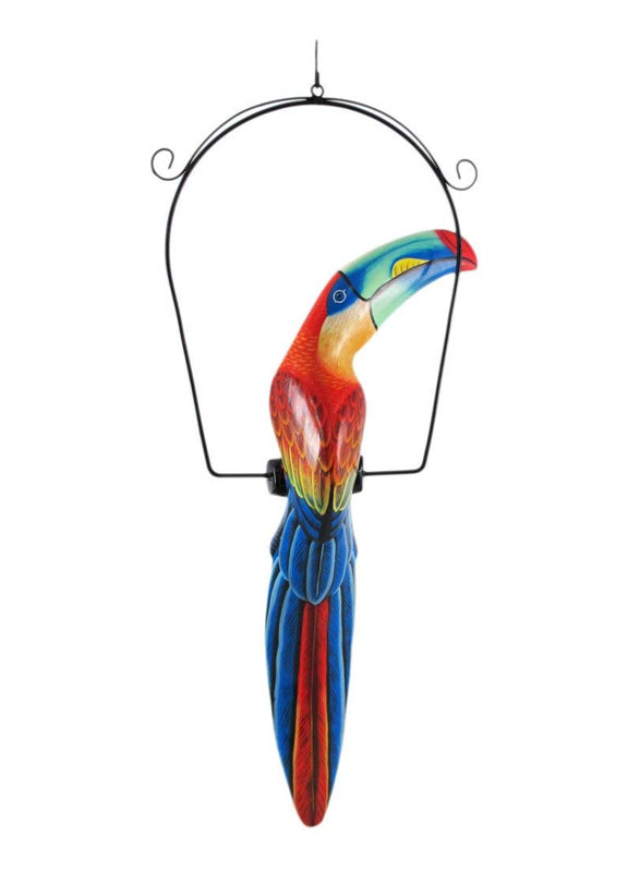 Statue suspendue toucan tropical Meserve sur perchoir