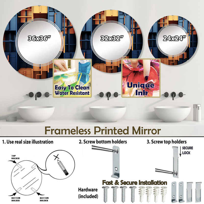 Miroir Bakos, 24 po x 24 po