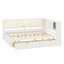 Lit de jour moderne avec tablettes de rangement, USB, DEL et 2 tiroirs pour l'organisation-1890089503