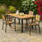 Cherisma Extendable Solid Wood Top Metal Base Dining Table