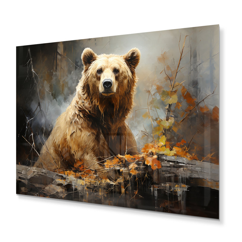 Décoration murale en métal Bear Bears Boundary II - Animaux, H 30 po x l 40 po