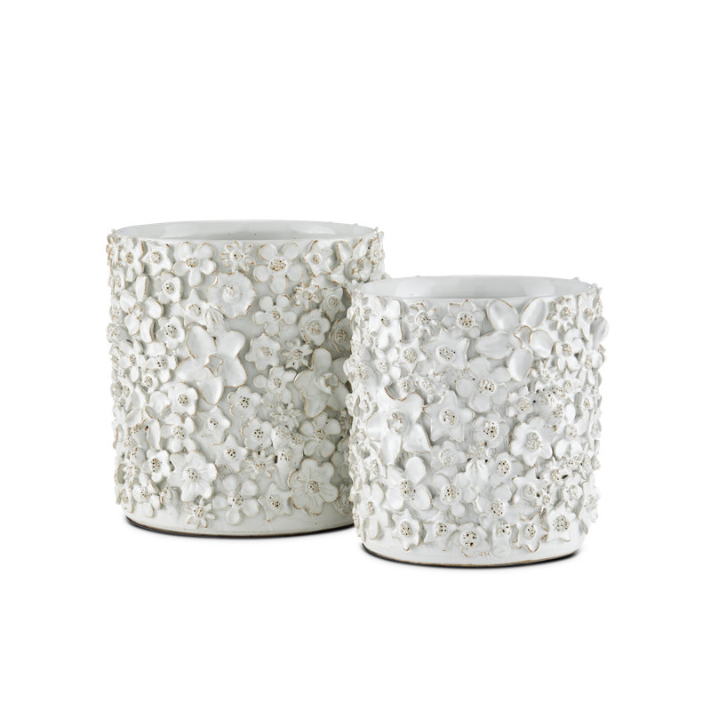 Jessamine Handmade Ceramic Planter, 7" H x 6" W x 6" D