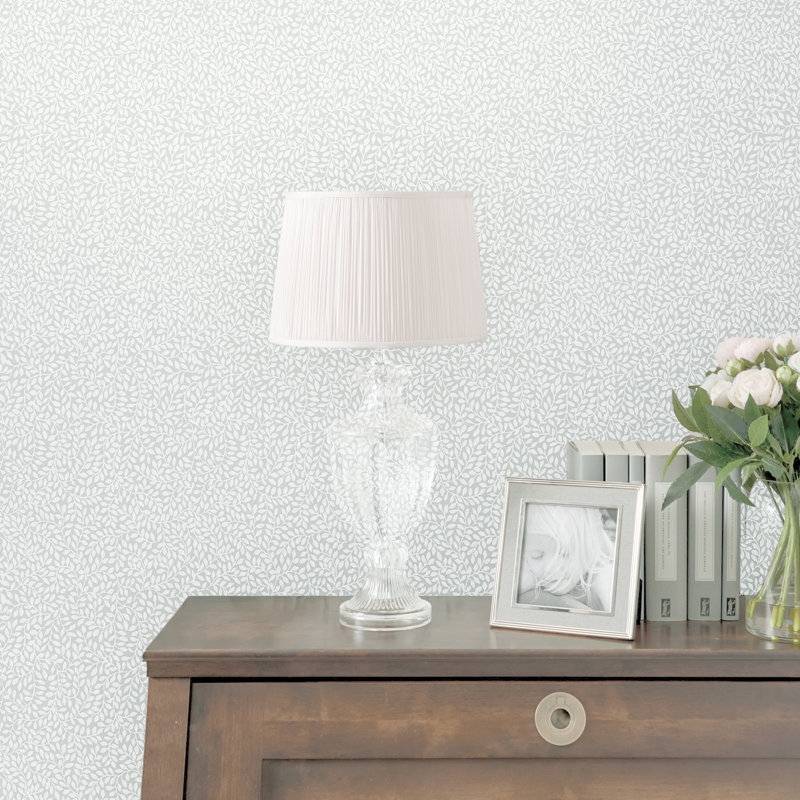 Laura Ashley Little Vines Paintable Wallpaper, Duck Egg
