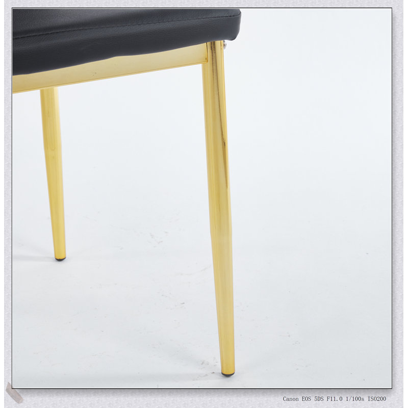 Mid-Century Modern Dining Set with Glass Top and Metal Legs, Spacious Table for 4-6 People, Includes End and Coffee Tables