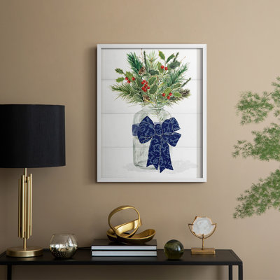 «Evergreen Chinoiserie», reproduction encadrée - bois massif