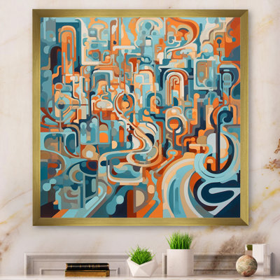 Avah, peinture abstraite de formes et de courbes sur toile