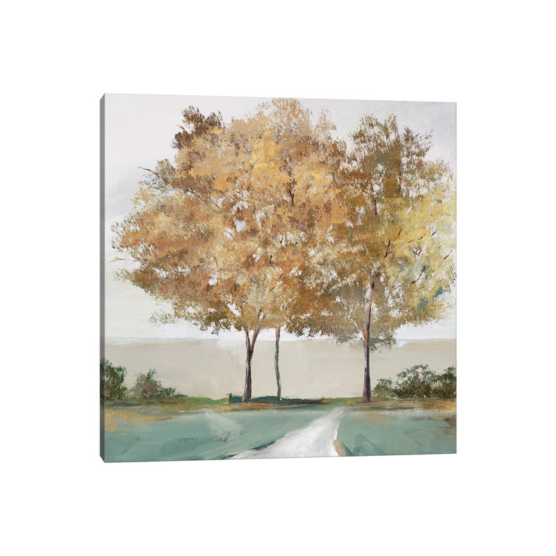 Golden Forest Shimmer by Isabelle Z - Painting on Canvas, Wrapped Canvas, 45.72 cm H x 45.72 cm W x 1.91 cm D