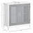 Kleankin Modern Under Sink Cabinet With 2 Doors, Pedestal Under Sink Bathroom Cupboard, Bathroom Vanity Cabinet With Adjustable Shelves,-468973796