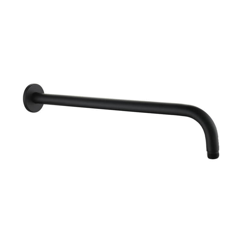 Valentine 16" round shower arm, brushed nickel, Black