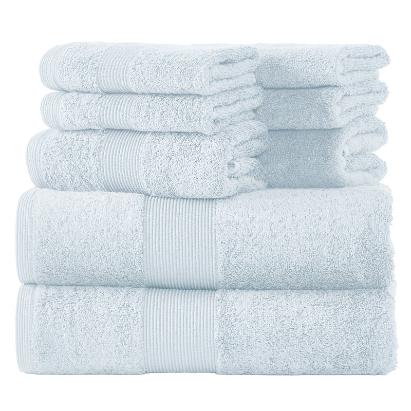 Ensemble de serviettes 8 pièces 100% coton, Argent