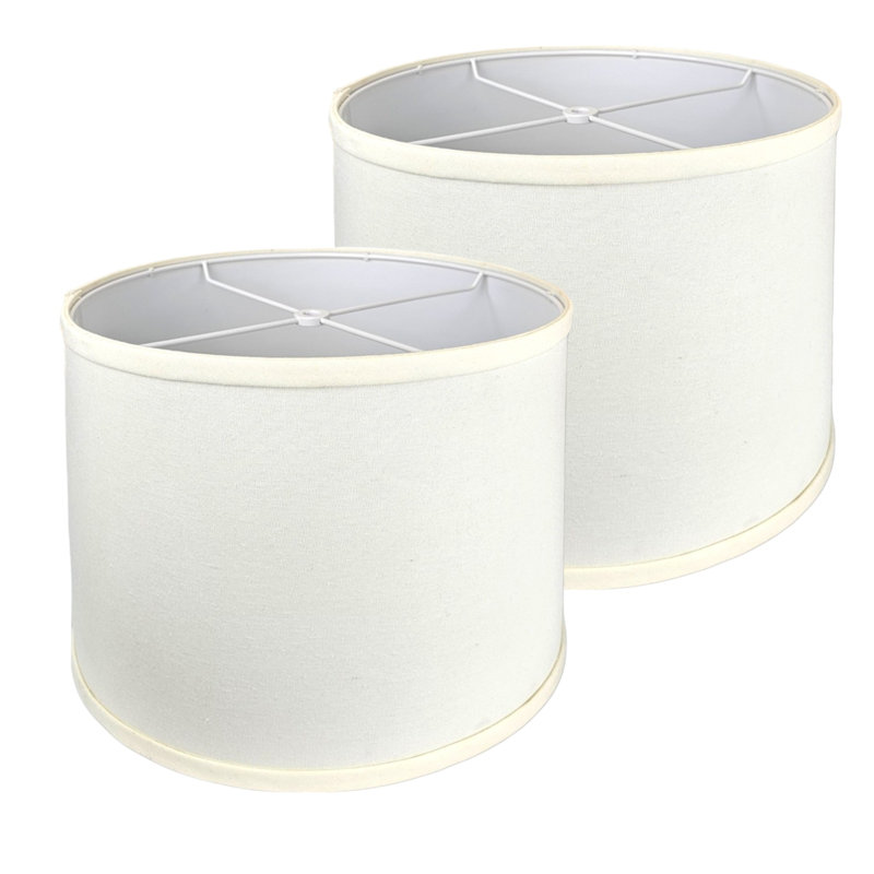 Easy Assembly Hardback Drum Lamp Shade, Eggshell