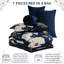 Ensemble d'édredon floral 7 pièces - Ensemble de literie en microfibre douce pour toutes les saisons-122522743-122522742