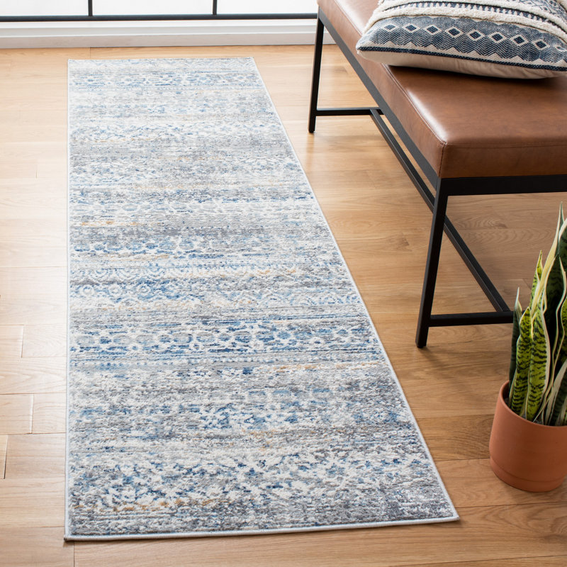 Tapis en coton Grayton Southwestern, Tapis de couloir 2 pi 3 po x 8 pi