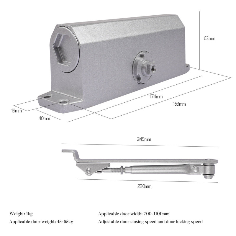 Ferme-porte automatique 187lb