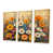 Toile avec cadre flottant or