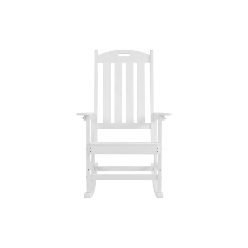 Chaise berçante d'extérieur en acier inoxydable HiPS, Blanc