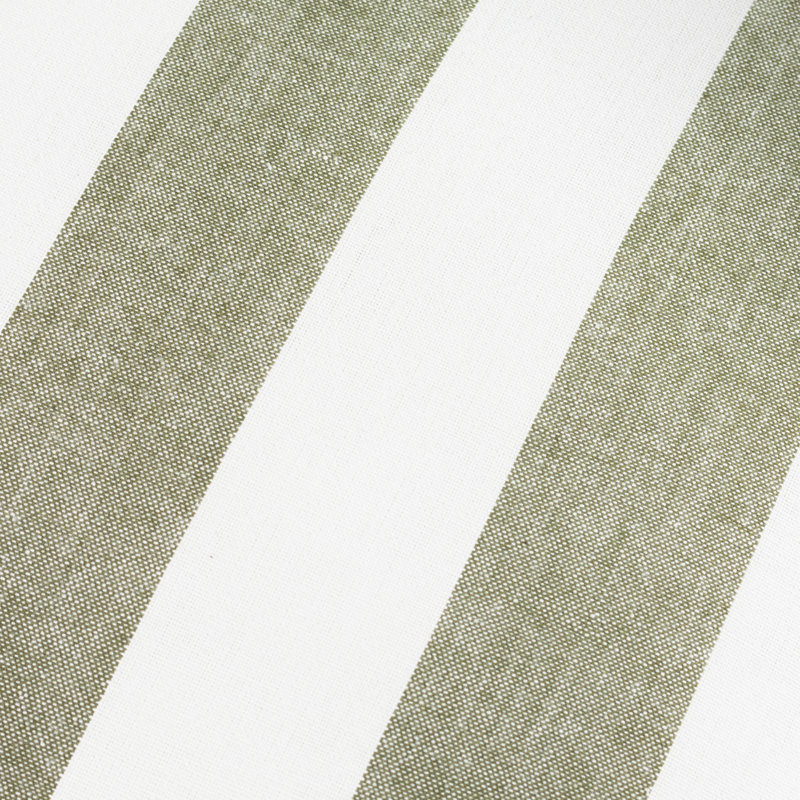 Hayle Indoor / Outdoor Striped Square Cushion, Green/White