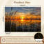 Papier peint adhésif autocollant Sunset Calm Lake Silhouetted Reeds Orange Sky-185662649