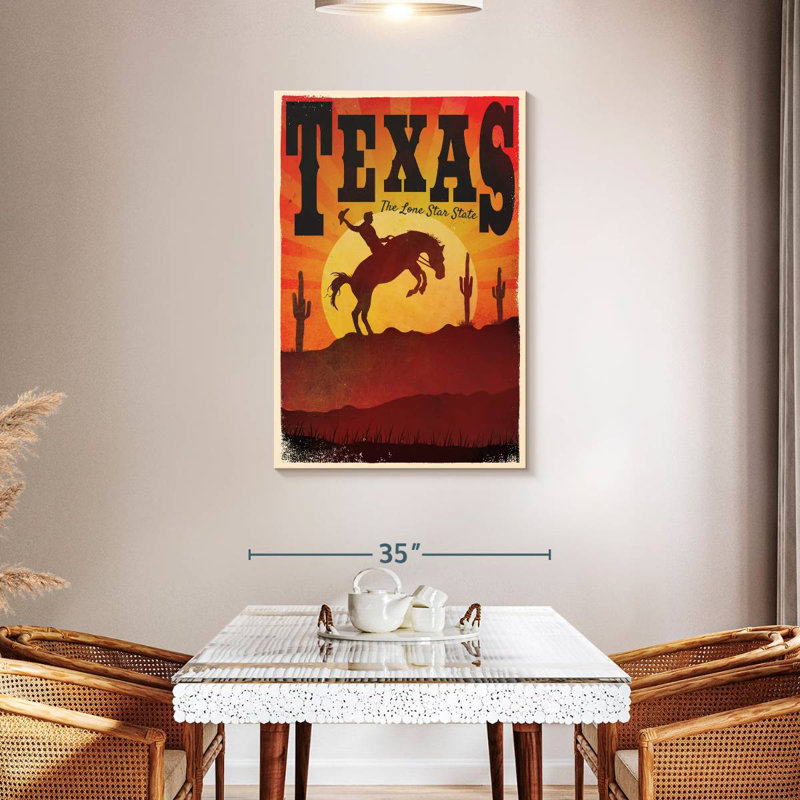 Texas State Poster, 45" H x 30" W