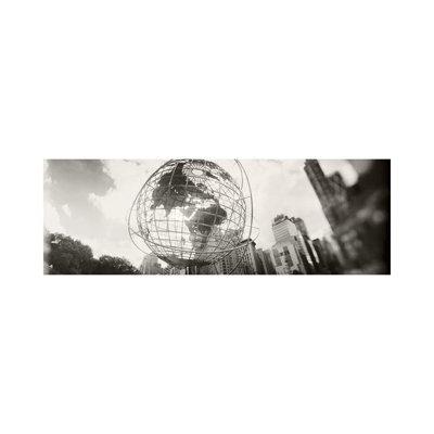 Steel Globe, Columbus Circle, Manhattan, New York City, New York State, USA by Panoramic Images - Wrapped Canvas Panoramic Print