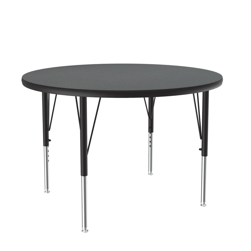 Table d'activité circulaire à hauteur ajustable, Granit Montana, H 29 po x L 36 po x l 36 po