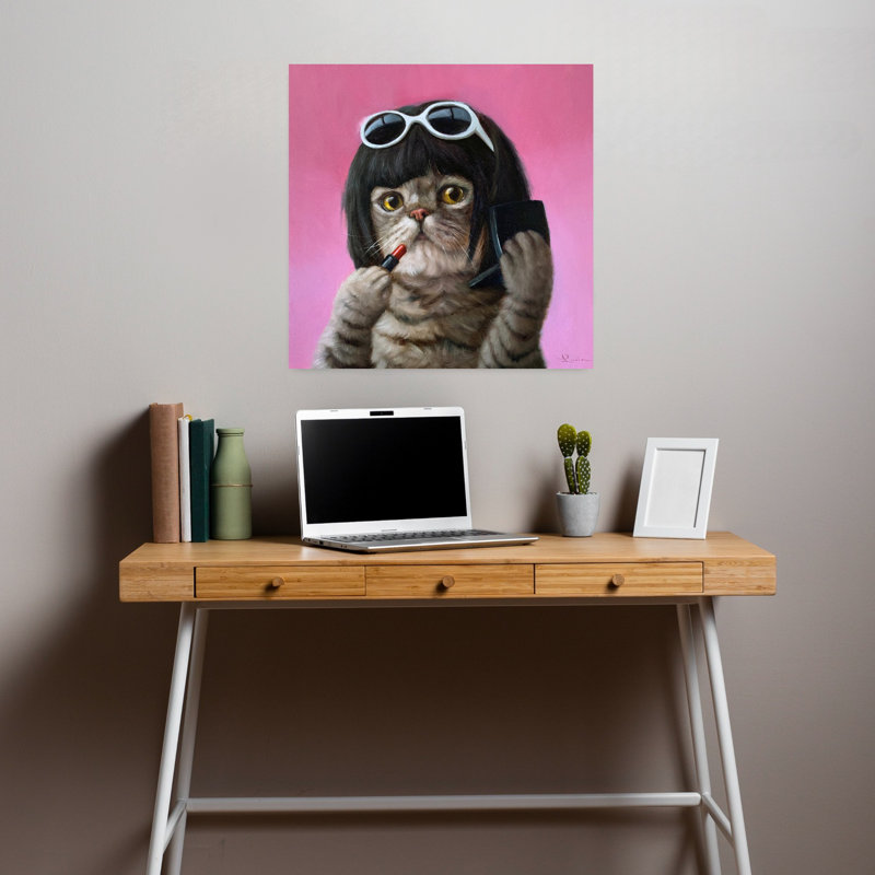 Art urbain contemporain Bob Cat, H 18 po x l 18 po