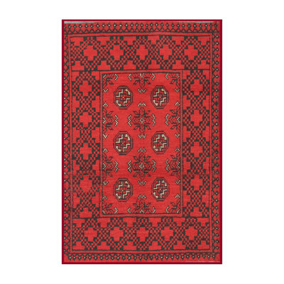 Tapis rouge à motif sud-ouest