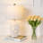 25.5'' Modern Ceramic Table Lamp Hollowed-out Leaf Bedside Lamp