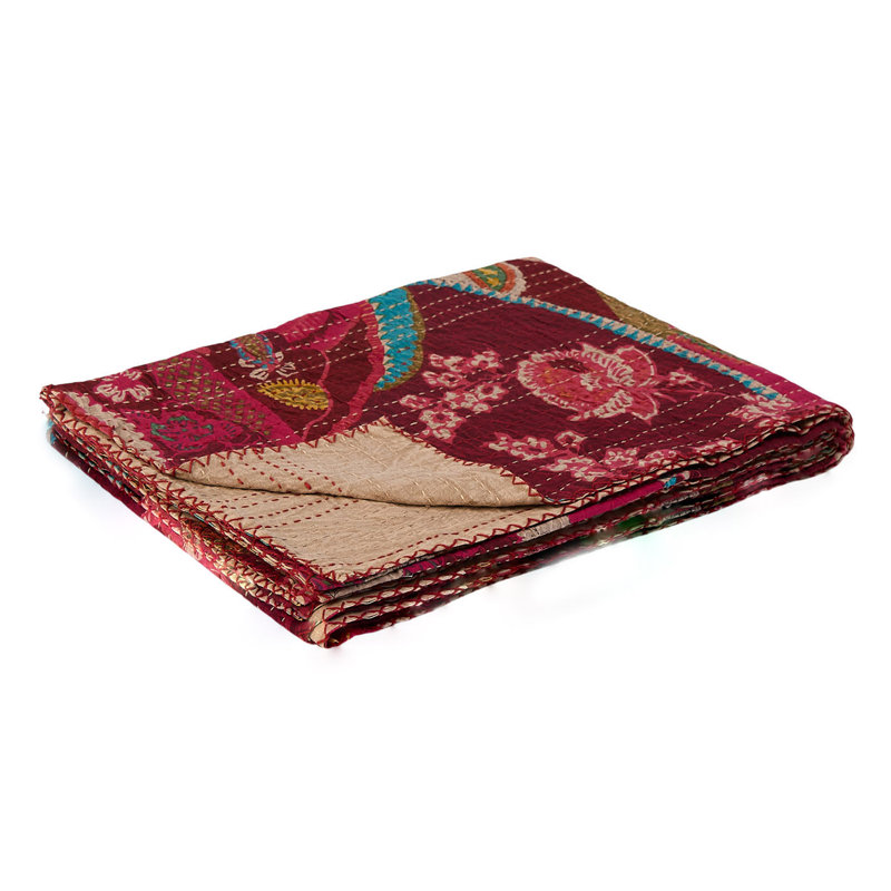 Kantha Knitted Throw Blanket