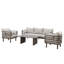 Carnuel 3 Seat Sofa Set With Rectangular Coffee Table - Café