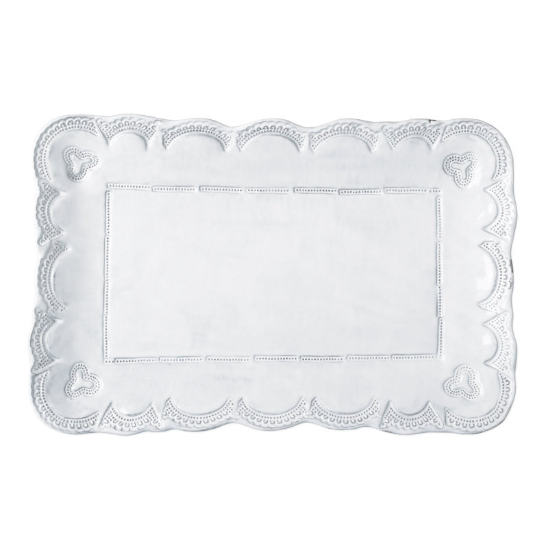 Petit plateau rectangulaire en dentelle Incanto