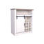 Samuel Farmhouse Bar Cabinet with Sliding Barn Door & Wine Rack