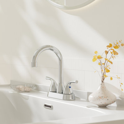 Copper Centerset Bathroom Faucet with Drain Assembly