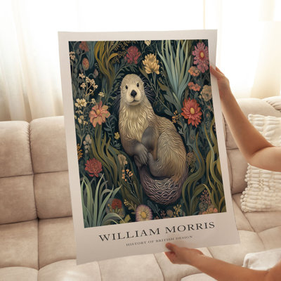 Animaux, reproduction d'art sans cadre William Morris Otter Cottage