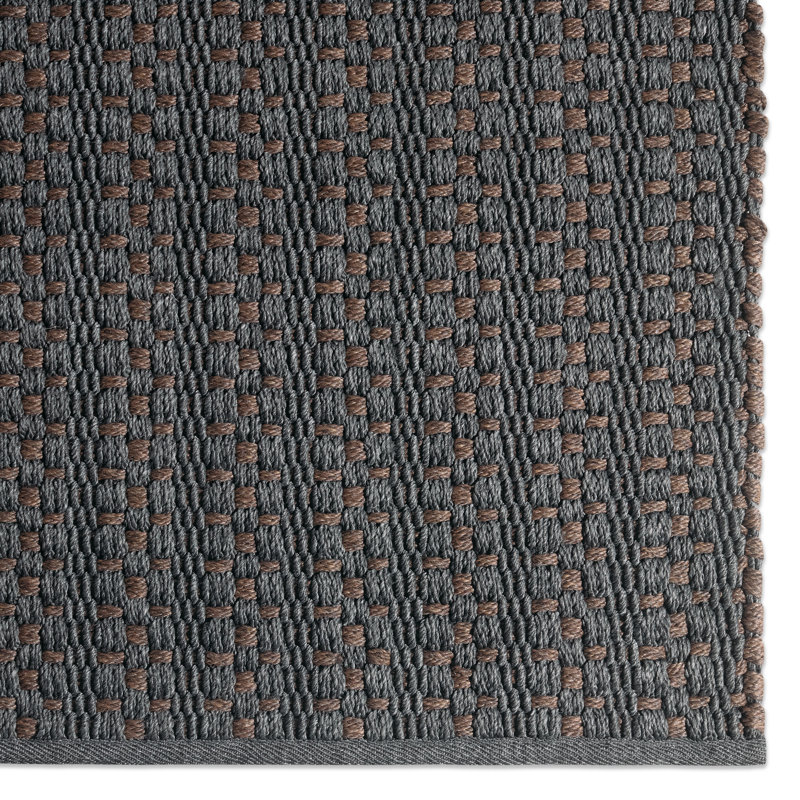 Striped Area Rug in Gray/Brown, Rectangle 8' x 10'