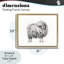Mouton dans un cadre flottant gris anthracite, design par Leah Noel Art-1889563843-1889563840
