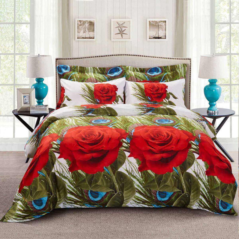 Floral Duvet Cover, Queen Duvet Cover + 5 Additional Pieces