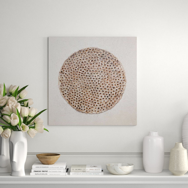 White Lunar I Print by Beverly Fuller, Hand Painting (on Giclee Canvas)