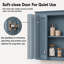 Armoire à pharmacie murale avec miroir en gris et bleu l 28 po x H 30 po LuxuryCore-129387482
