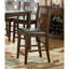 Table de salle à manger 7 pièces à hauteur de comptoir en cerisier avec rallonge et 6 chaises à hauteur de comptoir en bois de style transitionnel-609080646